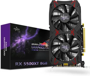 RX 5500 XT 8gb GDDR6 Graphics Card,128 Bit, 3XDP, HDMI, PCI Express 4.0X8, 8pin with Fan Intelligent System,Gaming PC Computer Video Cards with 3X DisplayPort +1X HDMI (Style 1) RX 5500 XT 8gb GDDR6 Graphics Card,128 Bit, 3XDP, HDMI, PCI Express 4.0X8, 8pin with Fan Intelligent System,Gaming PC Computer Video Cards with 3X DisplayPort +1X HDMI (Style 1)
