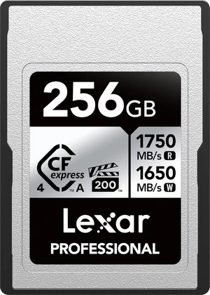 256GB CFexpress Type A Silver 4.0 Card, 1750/1650 MB/s, 8K Video 256GB CFexpress Type A Silver 4.0 Card, 1750/1650 MB/s, 8K Video