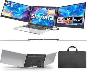 Laptop Screen Extender 15.6", 1080P FHD Triple Portable Monitor for Laptops 13-17.3", Ultra-Slim Dual Monitor Extender for Windows/Mac/Chrome/Dex, USB-C/HDMI Plug and Play Laptop Screen Extender 15.6", 1080P FHD Triple Portable Monitor for Laptops 13-17.3", Ultra-Slim Dual Monitor Extender for Windows/Mac/Chrome/Dex, USB-C/HDMI Plug and Play