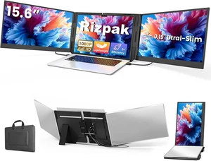 15.6" Laptop Screen Extender, FHD 1080P IPS Triple Portable Monitor 15.6" Laptop Screen Extender, FHD 1080P IPS Triple Portable Monitor