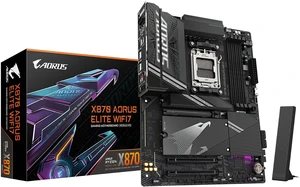 X870 AORUS Elite WIFI7 AM5 LGA 1718 Motherboard, ATX, DDR5, 4X M.2, PCIe 5.0, USB4, WIFI7, 2.5GbE LAN, EZ-Latch, 5-Year Warranty X870 AORUS Elite WIFI7 AM5 LGA 1718 Motherboard, ATX, DDR5, 4X M.2, PCIe 5.0, USB4, WIFI7, 2.5GbE LAN, EZ-Latch, 5-Year Warranty
