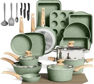 30 Piece Pots and Pans Set, Kitchen Cookware Sets Non Stick 30 Piece Pots and Pans Set, Kitchen Cookware Sets Non Stick