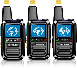 Global Lifetime Free Walkie Talkies Unlimited Range 4G LTE PoC(Push-to-Talk Over Cellular) Radios Nationwide PTT Two Way Radios Long Distance for Family, Logistics, Company 3pcs with sim Card Global Lifetime Free Walkie Talkies Unlimited Range 4G LTE PoC(Push-to-Talk Over Cellular) Radios Nationwide PTT Two Way Radios Long Distance for Family, Logistics, Company 3pcs with sim Card