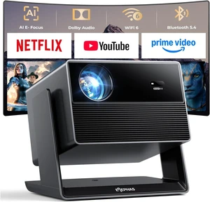 Smart 4K Projector with WiFi and Bluetooth for Indoor Outdoor Smart 4K Projector with WiFi and Bluetooth for Indoor Outdoor