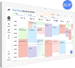 Digital Calendar, 21.5" Wall Planner & Chore Chart, Event Planner Digital Calendar, 21.5" Wall Planner & Chore Chart, Event Planner