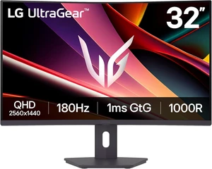 32G600A-B 32-inch Ultragear QHD (2560 x 1440) Curved Gaming Monitor, 180Hz, 1ms, FreeSync, HDMI, DisplayPort, Tilt/Height/Swivel Adjustable Stand, Black 32G600A-B 32-inch Ultragear QHD (2560 x 1440) Curved Gaming Monitor, 180Hz, 1ms, FreeSync, HDMI, DisplayPort, Tilt/Height/Swivel Adjustable Stand, Black