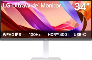 34U530A-W 34-inch UltraWide WFHD (2560 x 1080) IPS Wide Computer Monitor, 100Hz, VESA DisplayHDR 400, HDMI, DisplayPort, USB Type-C, Tilt/Height/Swivel Stand, White 34U530A-W 34-inch UltraWide WFHD (2560 x 1080) IPS Wide Computer Monitor, 100Hz, VESA DisplayHDR 400, HDMI, DisplayPort, USB Type-C, Tilt/Height/Swivel Stand, White