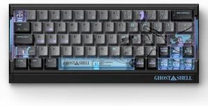 EV63 Ghost in the Shell Gaming Keyboard, Cyber Blue EV63 Ghost in the Shell Gaming Keyboard, Cyber Blue