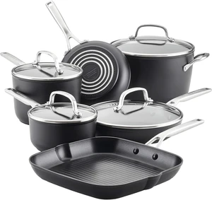 Hard-Anodized Induction Nonstick Cookware Pots and Pans Set Hard-Anodized Induction Nonstick Cookware Pots and Pans Set
