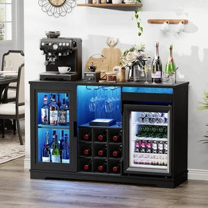 Large Coffee Bar Cabinet with Fridge (Fridge Included) Large Coffee Bar Cabinet with Fridge (Fridge Included)