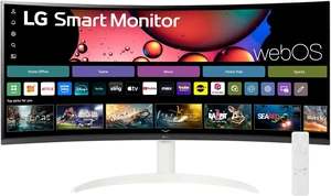 34SR60QC-W 34-inch QHD (3440x1440) Curved Smart Monitor with Streaming, UltraWide Screen, webOS, HDR10, 100Hz, Built-in Speaker, AirPlay2, Screen Share, Bluetooth, ThinQ App, White 34SR60QC-W 34-inch QHD (3440x1440) Curved Smart Monitor with Streaming, UltraWide Screen, webOS, HDR10, 100Hz, Built-in Speaker, AirPlay2, Screen Share, Bluetooth, ThinQ App, White