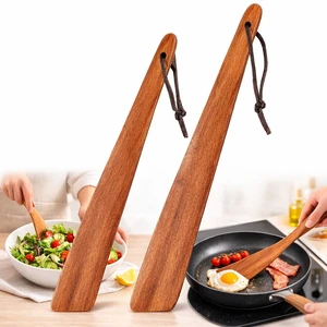 Acacia Wood Spatula, 2-Pack Small Salade Spatulas (12 & 10), Non-Scratch Flat Turner for Nonstick Cookware, Dishwasher Safe, Lightweight & Multipurpose for Cooking, Stir Fry & Flipping Acacia Wood Spatula, 2-Pack Small Salade Spatulas (12 & 10), Non-Scratch Flat Turner for Nonstick Cookware, Dishwasher Safe, Lightweight & Multipurpose for Cooking, Stir Fry & Flipping
