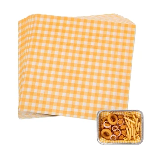 100 Pcs Wax Paper Sheets, 7''x7'' Greaseproof Basket Liners, Yellow Deli Paper Sheets for Hot Dog/BBQ/Picnic/Food Truck/Party 100 Pcs Wax Paper Sheets, 7''x7'' Greaseproof Basket Liners, Yellow Deli Paper Sheets for Hot Dog/BBQ/Picnic/Food Truck/Party