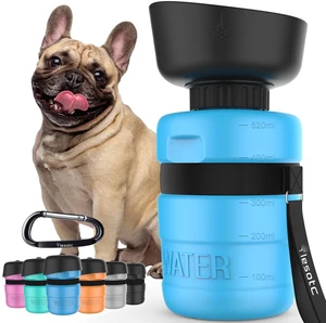 Dog Water Bottle, Portable Water Dispenser with Bowl, Leak Proof Pet Travel Squeeze Bottle, Puppy Essentials Dog Stuff Accessories for Outdoor Walking, Hiking, Camping Dog Water Bottle, Portable Water Dispenser with Bowl, Leak Proof Pet Travel Squeeze Bottle, Puppy Essentials Dog Stuff Accessories for Outdoor Walking, Hiking, Camping