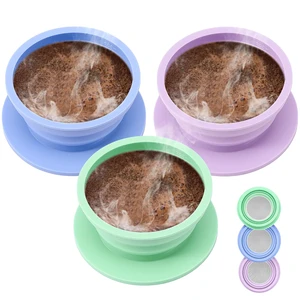 3 Pack Collapsible Travel Pour Over Coffee Maker Camping, Paperless Travel Collapsible Pour Over Coffee Dripper Kit, Silicone Reusable Coffee Strainer Pour Over Cup 3 Pack Collapsible Travel Pour Over Coffee Maker Camping, Paperless Travel Collapsible Pour Over Coffee Dripper Kit, Silicone Reusable Coffee Strainer Pour Over Cup