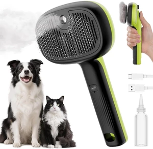 Self-Cleaning Steam Dog Cat Brush for Heavy Shedding/Long Coats Self-Cleaning Steam Dog Cat Brush for Heavy Shedding/Long Coats