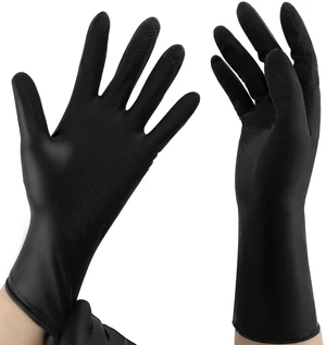 Size Hair Dye Gloves Reusable Rubber Gloves Hair Color Glove Professional Hair-Dying Tools for Home Salon Barber Hairs Dyeing and Coloring, Cleaning (Black) Size Hair Dye Gloves Reusable Rubber Gloves Hair Color Glove Professional Hair-Dying Tools for Home Salon Barber Hairs Dyeing and Coloring, Cleaning (Black)