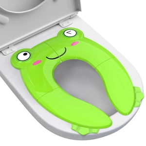 Foldable Travel Potty Training Seat for Toddlers, Green Frog Foldable Travel Potty Training Seat for Toddlers, Green Frog