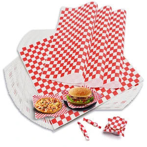 100 Pcs Deli Paper Sheets, Grease Resistant Food Wrapping Paper, Small Wax Paper Squares for Sandwiches, Hot Dogs, Basket Liners, Upgraded 45gsm Thickness, Classic Red Checkered, YEHOSHUN 7x7" 100 Pcs Deli Paper Sheets, Grease Resistant Food Wrapping Paper, Small Wax Paper Squares for Sandwiches, Hot Dogs, Basket Liners, Upgraded 45gsm Thickness, Classic Red Checkered, YEHOSHUN 7x7"