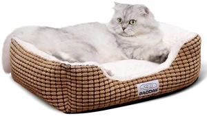 Small Dog Bed for Small Dogs, Cat Beds for Indoor Cats Washable, Rectangle Dog Bed, Warming Soft Calming Sleeping Puppy Bed Durable Pet Bed with Anti-Slip Bottom (20 inch, Coffee) Small Dog Bed for Small Dogs, Cat Beds for Indoor Cats Washable, Rectangle Dog Bed, Warming Soft Calming Sleeping Puppy Bed Durable Pet Bed with Anti-Slip Bottom (20 inch, Coffee)
