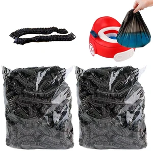Potty Chair Liners with Elastic, Portable Potty Training Bags, Potty Refill Liners Disposable for Toddlers Kids and Baby,Toilet Seat Cover,17x8Inches,Black,200pieces Potty Chair Liners with Elastic, Portable Potty Training Bags, Potty Refill Liners Disposable for Toddlers Kids and Baby,Toilet Seat Cover,17x8Inches,Black,200pieces