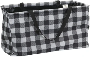 Black and White Plaid Krush Container All-Purpose Utility Tote Black and White Plaid Krush Container All-Purpose Utility Tote