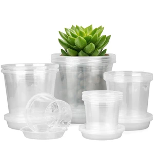 4/5/6/7 Inch Clear Nursery Pots for Plants with Sacuers 20 Pack, Plastic Flower Pots with Drainage Holes, Variety Pack Seedlings Garden Pot for Indoor Outdoor (4+5+6+7 inch) 4/5/6/7 Inch Clear Nursery Pots for Plants with Sacuers 20 Pack, Plastic Flower Pots with Drainage Holes, Variety Pack Seedlings Garden Pot for Indoor Outdoor (4+5+6+7 inch)