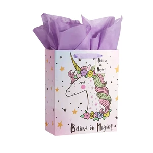 Bobobag 13" Large Gift Bag with Tissue Paper for Girls happy Birthday gift bags (Unicorn) Bobobag 13" Large Gift Bag with Tissue Paper for Girls happy Birthday gift bags (Unicorn)
