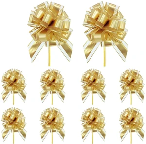 10pcs 6in Pull Bows for Gift Wrapping Pre-Made Satin & Organza Ribbon Bows, Valentine Christmas Decor, Gift Basket Bow 10pcs 6in Pull Bows for Gift Wrapping Pre-Made Satin & Organza Ribbon Bows, Valentine Christmas Decor, Gift Basket Bow