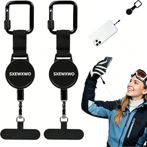 2PCS Phone Lanyard for Retractable Generic Tether Cell Anti Theft Strap Lost Adjustable 360 Rotating 2PCS Phone Lanyard for Retractable Generic Tether Cell Anti Theft Strap Lost Adjustable 360 Rotating