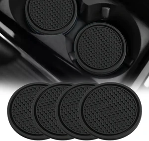 Pack 4 Pcs Car Cup Coaster,2.76 Inches Silicone Automobile Coasters,Universal Non-Slip Insert Coaster,Honeycomb Shape Waterproof Cup Mats Suitable For Most Car Interior (Black) Pack 4 Pcs Car Cup Coaster,2.76 Inches Silicone Automobile Coasters,Universal Non-Slip Insert Coaster,Honeycomb Shape Waterproof Cup Mats Suitable For Most Car Interior (Black)