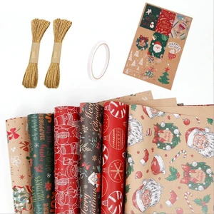 COZI Gift Wrapping Paper Set (6 Sheets, 50x70cm) with Ribbons & Stickers Premium Kraft Gift Wrap, Waterproof & Eco-Friendly Holiday Wrapping Paper for Presents, Decor & Crafts (Red-Green COZI Gift Wrapping Paper Set (6 Sheets, 50x70cm) with Ribbons & Stickers Premium Kraft Gift Wrap, Waterproof & Eco-Friendly Holiday Wrapping Paper for Presents, Decor & Crafts (Red-Green