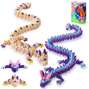 3pcs 12in 3D Printed Crystal Dragon,3D Printed Flexible Articulated Dragon,Home Office Decor Executive Desk Toys, Fidget Toys for Autism/ADHD (Easter Cookie Dragon Crystal Dragon) 3pcs 12in 3D Printed Crystal Dragon,3D Printed Flexible Articulated Dragon,Home Office Decor Executive Desk Toys, Fidget Toys for Autism/ADHD (Easter Cookie Dragon Crystal Dragon)