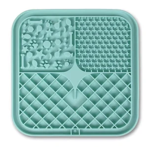 Calming Treat Mat for Dogs and Cats, Anti-Anxiety Slow Feeder with Strong Suction Cups, Silicone Licking Pad for Bathing, Grooming and Training, Enrichment and Stress Relief Calming Treat Mat for Dogs and Cats, Anti-Anxiety Slow Feeder with Strong Suction Cups, Silicone Licking Pad for Bathing, Grooming and Training, Enrichment and Stress Relief