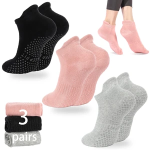 Pilates Socks with Grips for Women Non Slip Yoga Barre Sticky Grippy Socks Pilates Socks with Grips for Women Non Slip Yoga Barre Sticky Grippy Socks