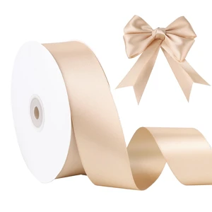 Double Faced Gold Satin Ribbon 1.5 Inch x 60 Yards Single Face Polyester Fabric for Gift Wrapping, Wedding Bouquets, Party Crafts, DIY Sewing, Hair Bows, Holiday Decorations Double Faced Gold Satin Ribbon 1.5 Inch x 60 Yards Single Face Polyester Fabric for Gift Wrapping, Wedding Bouquets, Party Crafts, DIY Sewing, Hair Bows, Holiday Decorations