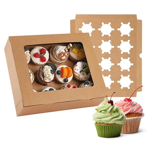 3pcs Cupcake Boxes, 12 Count Cupcake Containers with Window&Insert 3pcs Cupcake Boxes, 12 Count Cupcake Containers with Window&Insert