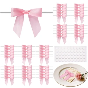 50 Pcs Pink Mini Bows 2.75 Inch Twist Tie Bows, Pink Bows for Gift Wrapping 50 Pcs Pink Mini Bows 2.75 Inch Twist Tie Bows, Pink Bows for Gift Wrapping