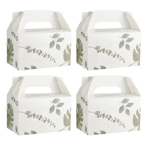 10 PCS Green Leaf Gable Favor Treat Boxes, 6.5 x 4 x 4 Inches 10 PCS Green Leaf Gable Favor Treat Boxes, 6.5 x 4 x 4 Inches