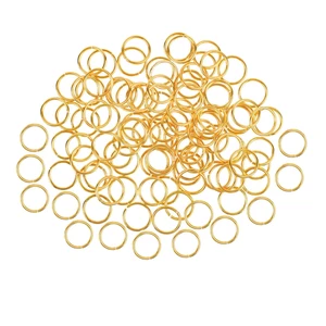 100 Pieces 10mm Small Open Jump Ring Metal Split Rings for Crafts Making Wind Chimes Costuming Ornaments (Gold) 100 Pieces 10mm Small Open Jump Ring Metal Split Rings for Crafts Making Wind Chimes Costuming Ornaments (Gold)