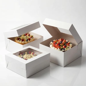 3 Pack 10x10x5 Inch White Cake Boxes with Window and Lids Disposable Bakery Boxes for Cakes, Donuts, Pies, Cookies No Cake Boards Included Birthday, Wedding, Party Supplies 3 Pack 10x10x5 Inch White Cake Boxes with Window and Lids Disposable Bakery Boxes for Cakes, Donuts, Pies, Cookies No Cake Boards Included Birthday, Wedding, Party Supplies