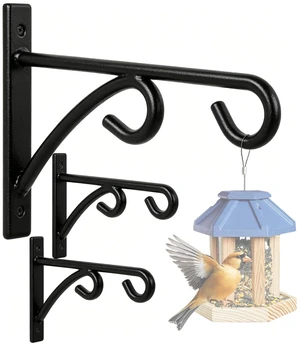 2Pcs Outdoor Bird Feeder Hanger Hooks, 8 Inch Heavy Duty Metal Rust-Resistant Bird Feeder Bracket for Hanging Flower Baskets, Wind Chimes, Bird Feeders, Planters & Lights 2Pcs Outdoor Bird Feeder Hanger Hooks, 8 Inch Heavy Duty Metal Rust-Resistant Bird Feeder Bracket for Hanging Flower Baskets, Wind Chimes, Bird Feeders, Planters & Lights