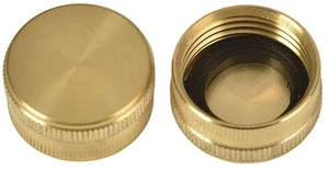 2 Pack 3/4" Brass Garden Hose End Caps with Washers 2 Pack 3/4" Brass Garden Hose End Caps with Washers