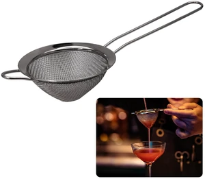 Small Fine Mesh Strainer, Stainless Steel, Black Small Fine Mesh Strainer, Stainless Steel, Black