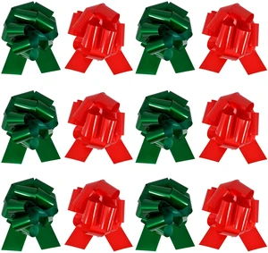 12 Pack Christmas Pull Bows 6" 12 Pack Christmas Pull Bows 6"