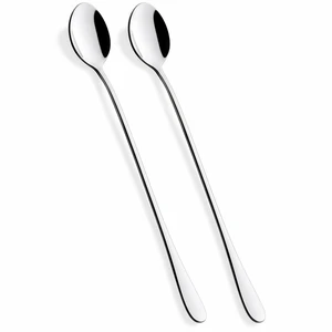 8 Inch Long Handle Iced Tea Spoons, 18/8 Stainless Steel Coffee Spoons for Iced Tea, Latte, Ice Cream, Dessert and Cocktail Stirring, Reusable Metal Mixing Spoons, Set of 2(2-Pack, Silver) 8 Inch Long Handle Iced Tea Spoons, 18/8 Stainless Steel Coffee Spoons for Iced Tea, Latte, Ice Cream, Dessert and Cocktail Stirring, Reusable Metal Mixing Spoons, Set of 2(2-Pack, Silver)