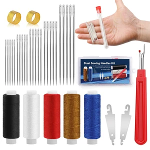 37 PCS Travel Sewing Kit, Big Eye Steel Sewing Needle Threader Kit 37 PCS Travel Sewing Kit, Big Eye Steel Sewing Needle Threader Kit