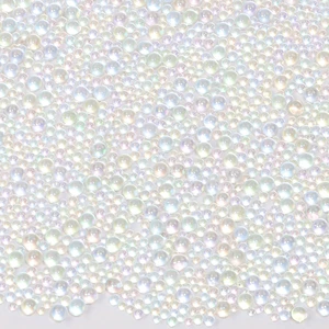 20g UV Glass Bubble Beads 0.4 to 3mm No Hole Round Tiny Iridescent Water Droplets Bubble Beads for Crafts Resin Filler Jewelry Making (AB Clear) 20g UV Glass Bubble Beads 0.4 to 3mm No Hole Round Tiny Iridescent Water Droplets Bubble Beads for Crafts Resin Filler Jewelry Making (AB Clear)