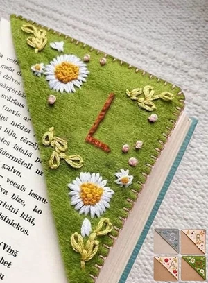 Personalized Hand Embroidered Corner Bookmark, 26 Letters Cute Flower Embroidered Corner Bookmark Embroidery Book Marker Clip for Book Lovers Bookmarks for Reading Lovers Meaningful GIF (Summer, L) Personalized Hand Embroidered Corner Bookmark, 26 Letters Cute Flower Embroidered Corner Bookmark Embroidery Book Marker Clip for Book Lovers Bookmarks for Reading Lovers Meaningful GIF (Summer, L)
