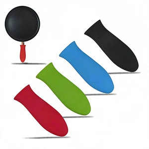 Silicone Hot Handle Covers for Cast Iron Skillet, Pan and Pot, Heat Resistant up to 446°F, 4 Colors, Set of 4 Silicone Hot Handle Covers for Cast Iron Skillet, Pan and Pot, Heat Resistant up to 446°F, 4 Colors, Set of 4